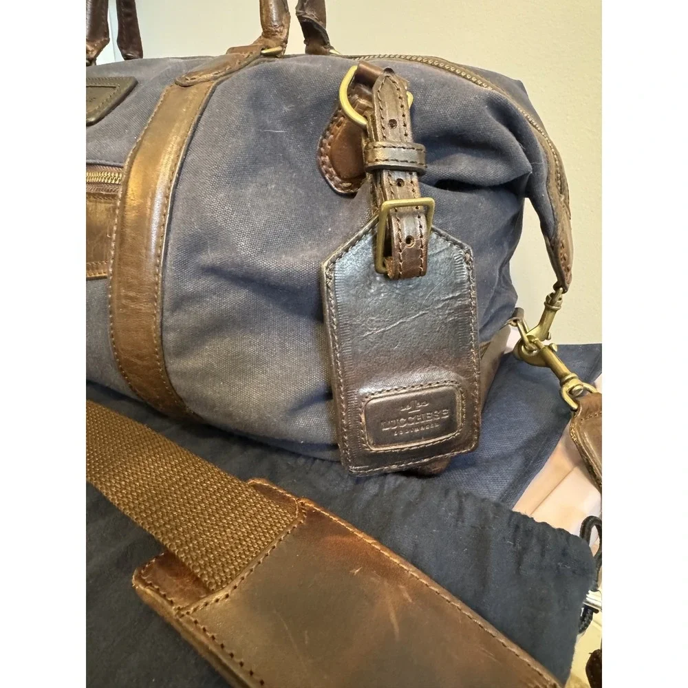 Lucchese Everyday Waxed Canvas Weekender Duffel Bag